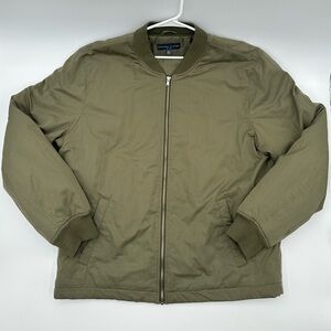 bleecker & broad NEW YORK Men’s Army Green Bomber Jacket Sz XL